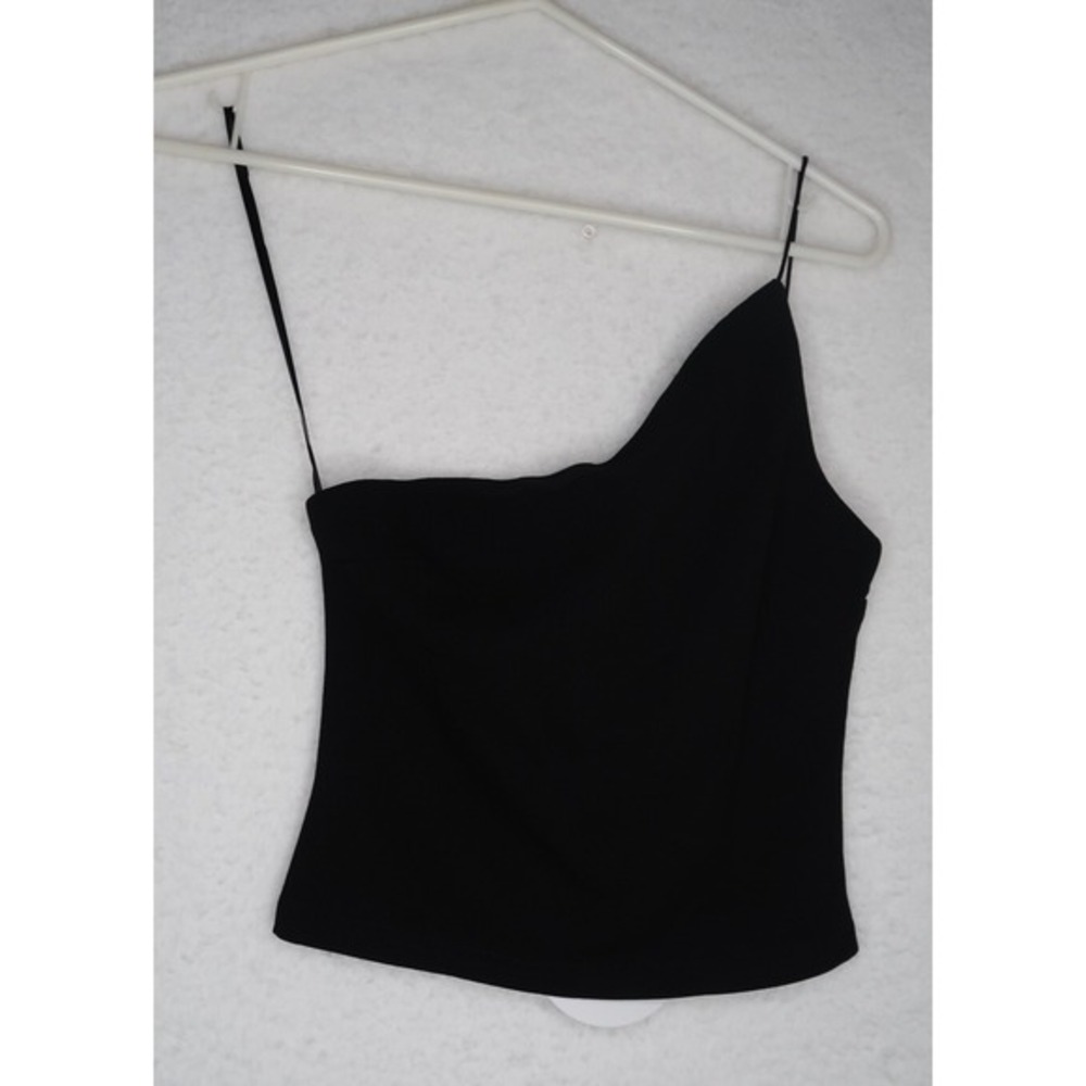 Princess Polly Women's Black Zoha One Shoulder Top XS Lightweight Party Festival